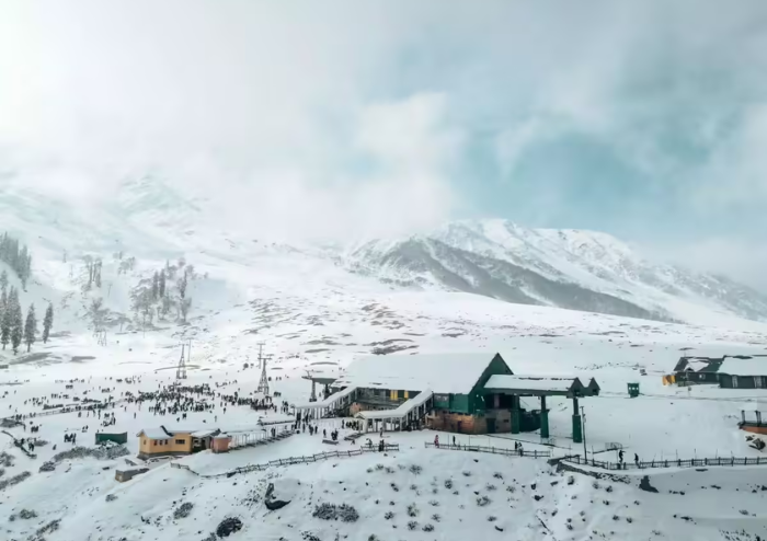 Snow-covered slopes of Gulmarg (seasonal)